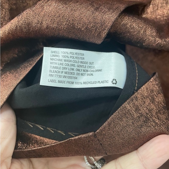 a new day Metallic Bronze Pantsuit NWT XL - Picture 6 of 6